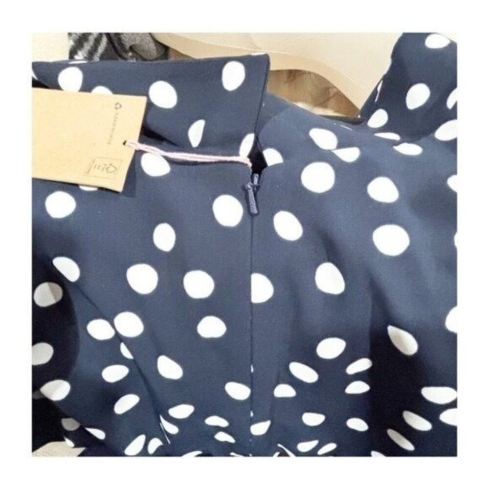 Boden Clarissa Navy Polka Dot Wide Leg Jumpsuit Sleeveless Boat Neck | 16 - 18T - Picture 11 of 16